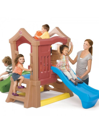 Ігровий будиночок з двома гірками Ігровий будиночок з двома гірками